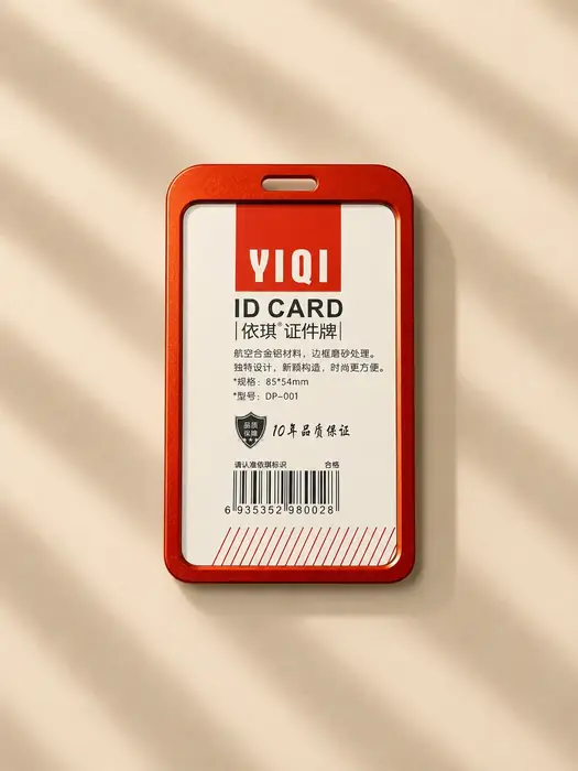 Red ID card holder
